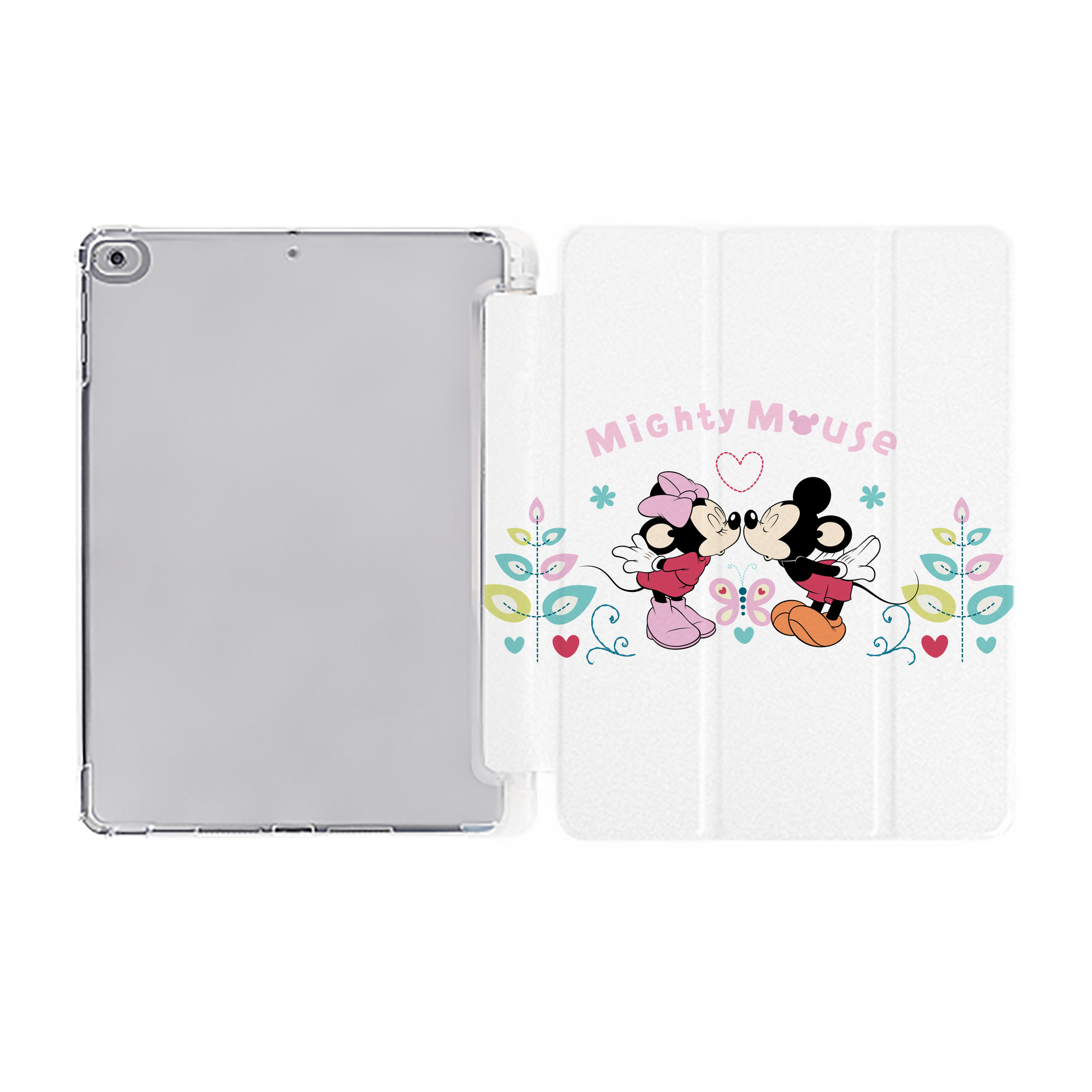 （画像用） ミッキーマウス Mickey Mouse IPad ケース ペン収納付き 三つ折りスタンド PUレザー×シリコン 対応機種9.5/10.5/10.9インチ